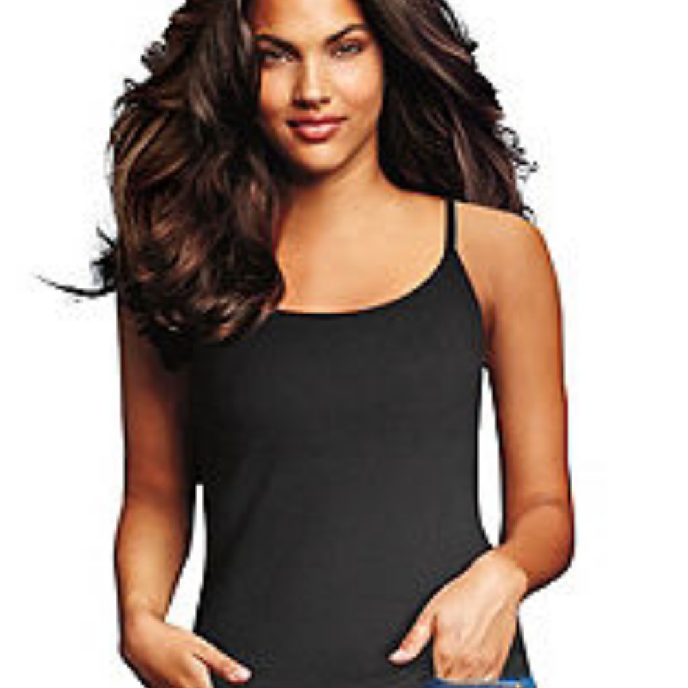 5 Pack!  NEW Cotton Camisole Blue, Grey & Black XL